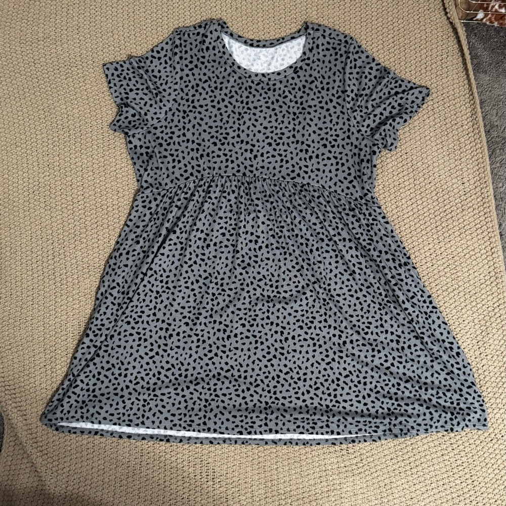 Gray Polka Dot Dress - Picture 1 of 2